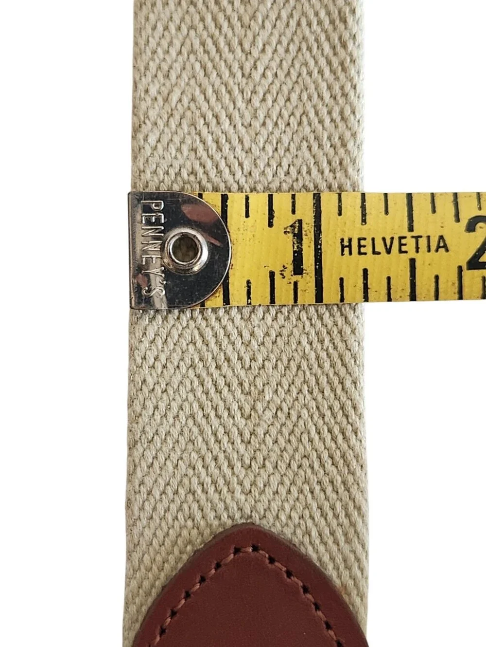 Vtg Coach Surcingle Belt Mens 30 British Tan Natural Canvas Brass Buckle NEW